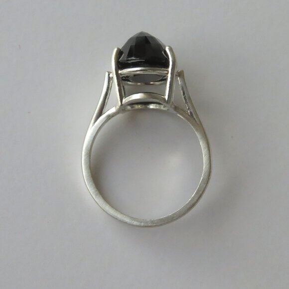 Natural Large Midnight Purple Spinel In Sterling Silver Ring, 9.94ct Size 8 - Picture 12 of 17